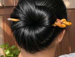 Pack of Two Handcrafted Wooden Hair Sticks
