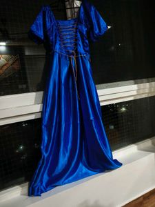 PRICE DROP Elegant Royal Blue Satin gown