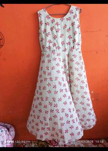 Floral Print Anarkali Gown