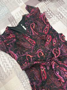 Stylish Paisley Print Wrap Dress💕