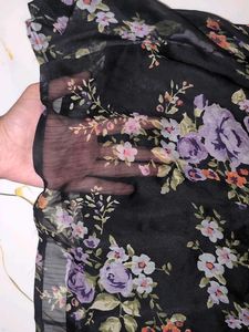Black Floral sexy ruffle dress