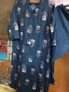 Blue Floral Kurta with Pants Set