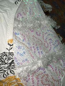 White Floral Print Gown