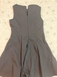 Sleek Black Sleeveless Fit &amp; Flare Dress