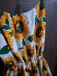 Sunflower Print Summer Dress