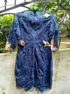 Beautiful Blue Embroidered Dress
