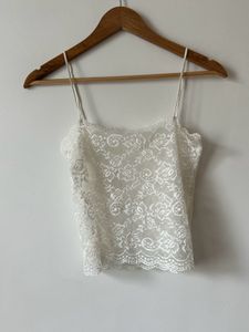 White Lace Camisole Top
