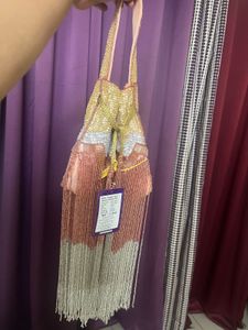 Vintage Beaded Fringe Clutch