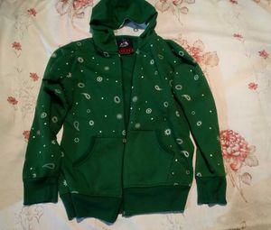 Green Patterned Hoodie