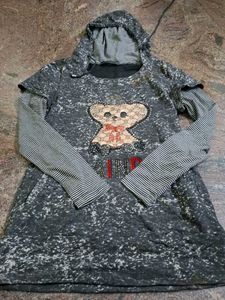 Girl's Graphic Hoodie Dress