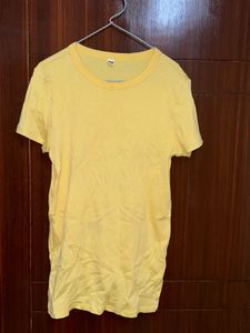 Ribbed Yellow T-Shirt