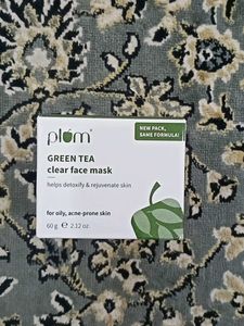Plum Green Tea Clear Face Mask