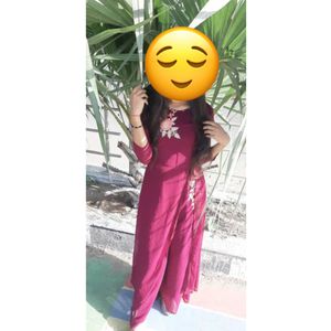 Embroidered Palazzo Pants