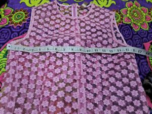 Pink Mesh Sleeveless Top