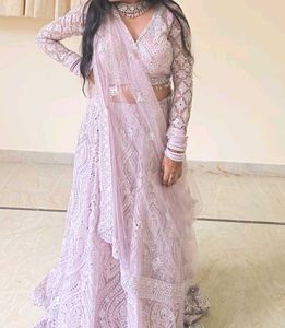 Beautiful Lilac Embroidered Lehenga Choli