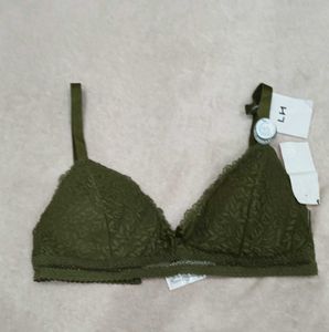 Lace Bralette - Olive Green