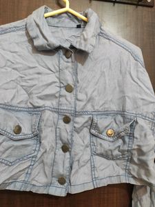 JACKET PATTERN CROP SHIRT