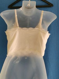 primark Cream Lace Trim Camisole Top