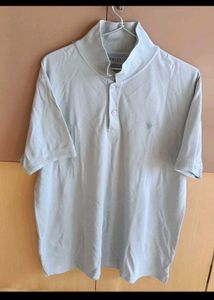 Men's Light Cream Cotton Polo T-Shirt