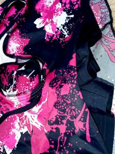 Vibrant Floral Print Tank Dress swimming suit