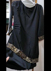 Elegant Black Kurta with Sequins