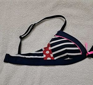 Y2k Vintage Striped &amp; Polka Dot Bra