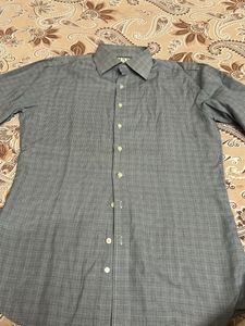 INC Men's Gray Plaid Dress Shirt