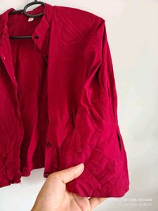Trending Maroon stretchable shirt for Girls.