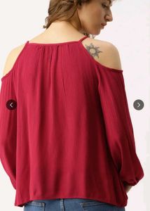 Pink Cold Shoulder Top