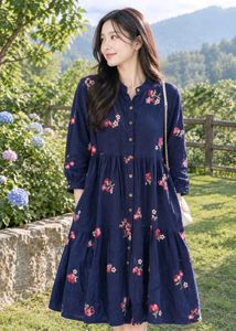 china cotton Embroidered dress