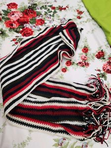 Striped Knit Scarf