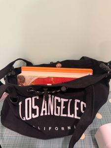 Black Los Angeles Tote Bag