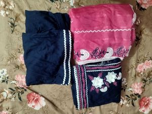 Embroidered Navy Blue Kurta set