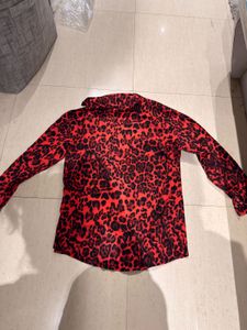 Animal Print Button-Down Shirt