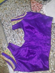 Vibrant Purple Embroidered Blouse