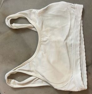 Comfortable White Sports Bra