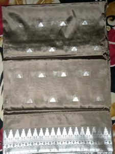 Elegant Saree with Silver Design