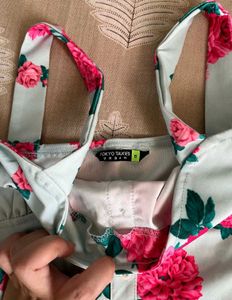 Floral Button-Up Crop Top