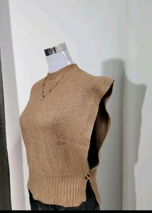 Sleeveless Knit Top - Stylish Layering Piece