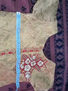 Red Lehenga Choli with Embellished Top