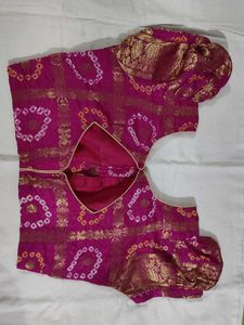 Vibrant Pink Ghatchola Saree with blouse