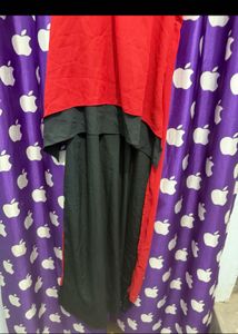 Stunning Red &amp; Black Gown Embellished Necklin