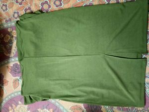 Olive Green Ethnic Skirt with Tie Detail