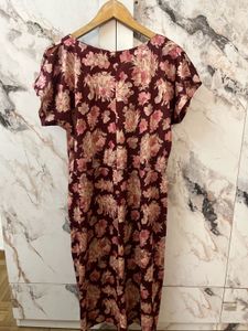 Chic Floral Print Short Sleeve Dress