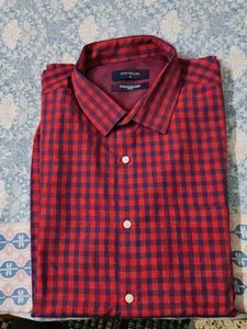 Red & Navy Checkered Shirt