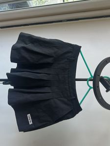 Black Pleated Mini Skirt