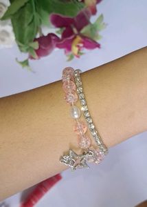 ethereal coquette bracelet rosa(single)🌸🌸✨️✨️