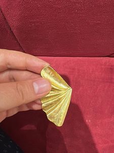 Unique Gold Fan Earrings