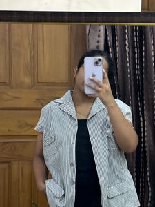 Chic Striped Short Sleeve Top
