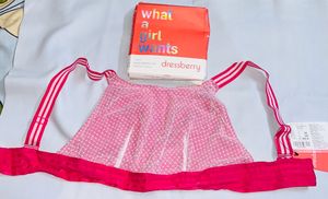 Dressberry Pink Textured Bra